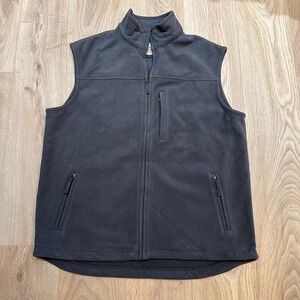 Duluth Trading Co Men XLT Gray Fleece Vest Full Zip Pockets Outdoor. Gorpcore